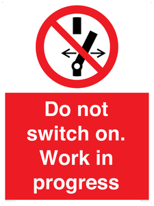 Do not switch on. Work in progress